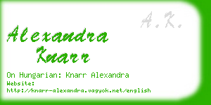 alexandra knarr business card